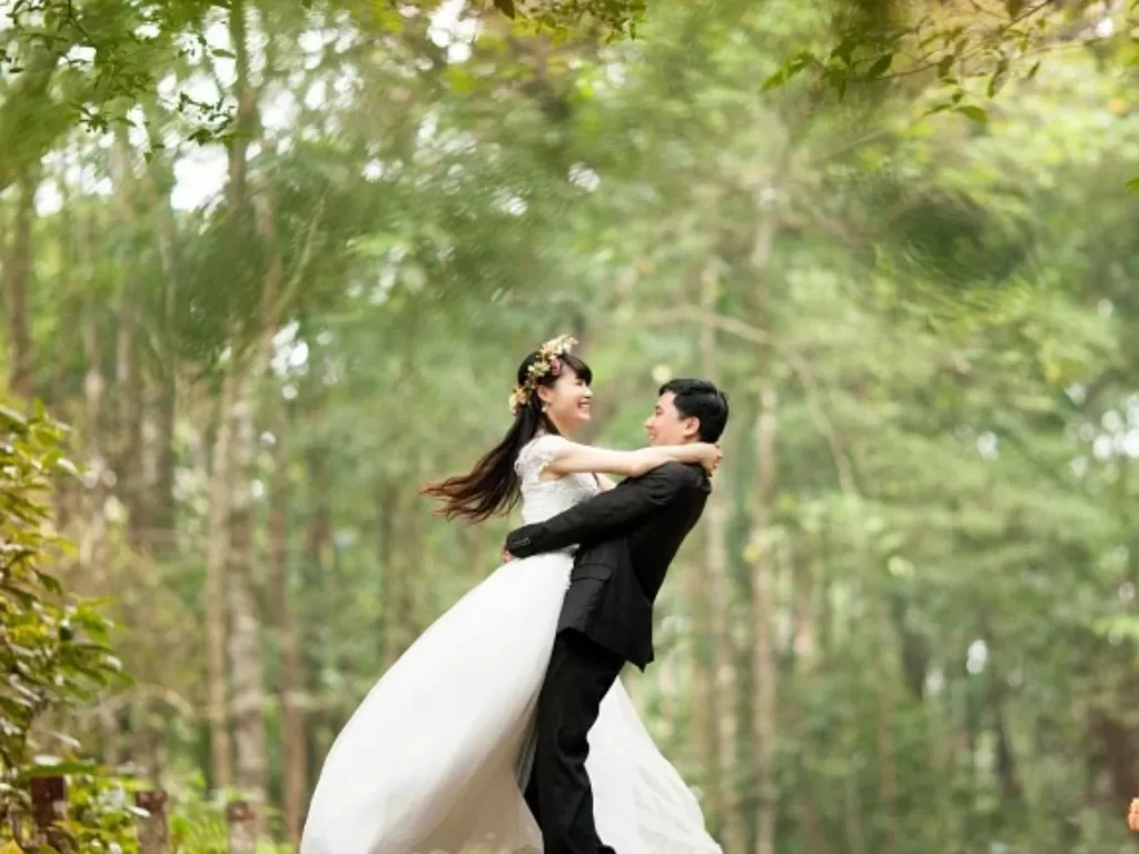 Ilustrasi pasangan pengantin menikah (Pixabay/toanmda)