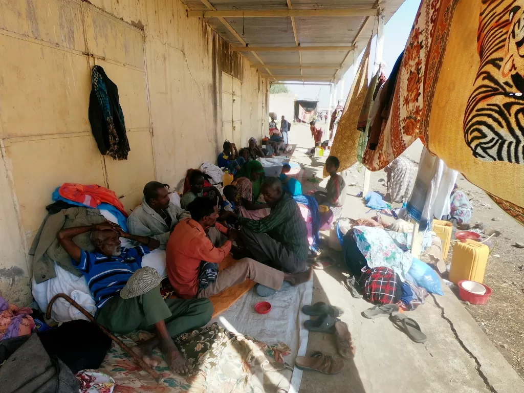 Orang Etiopia di perbatasan Sudan-Ethiopia di negara bagian Kassala timur, Sudan (REUTERS/El Tayeb Siddig)