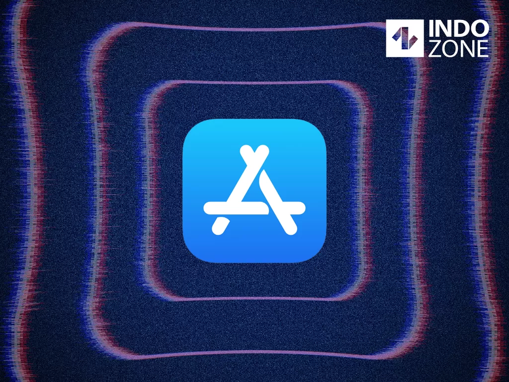 Ilustrasi logo App Store di sistem operasi iOS buatan Apple (Ilustrasi/INDOZONE/Ferry)