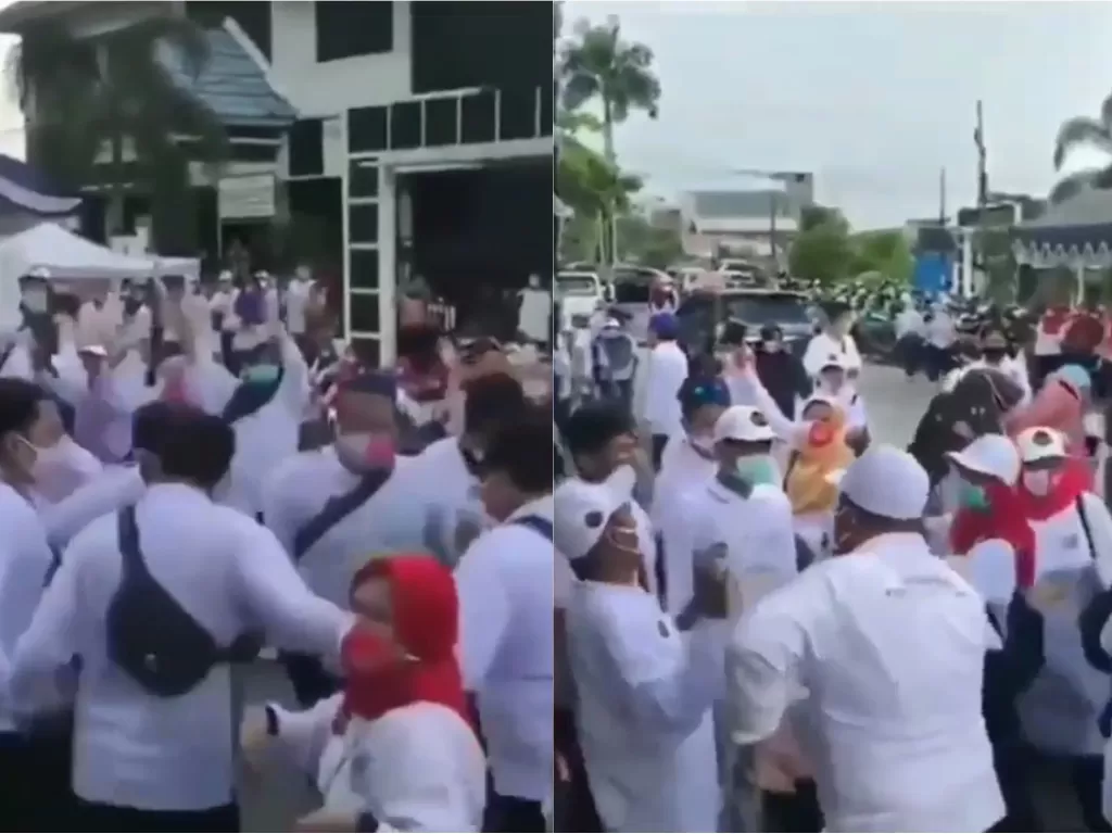Video viral puluhan pegawai Dinkes Banjarmasin berjoget (Instagram/undercover.id)