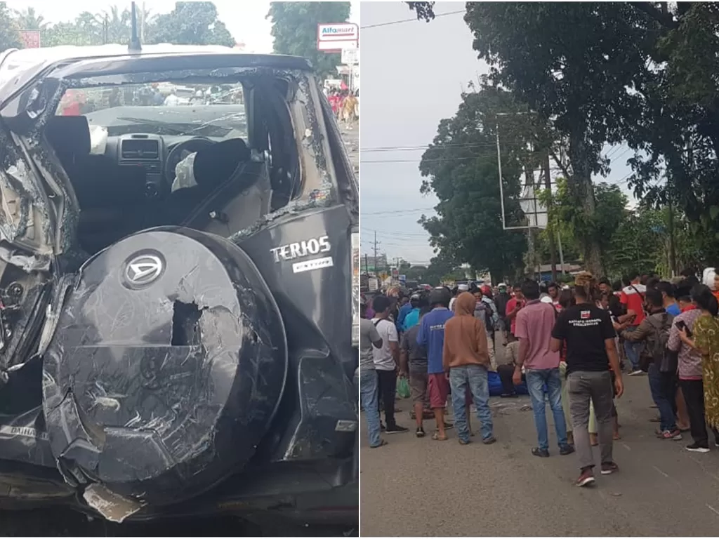 Kecelakaan maut di Jalan Asahan, Siantar, Simalungun, Kamis pagi (19/11/2020). (Foto: Istimewa)
