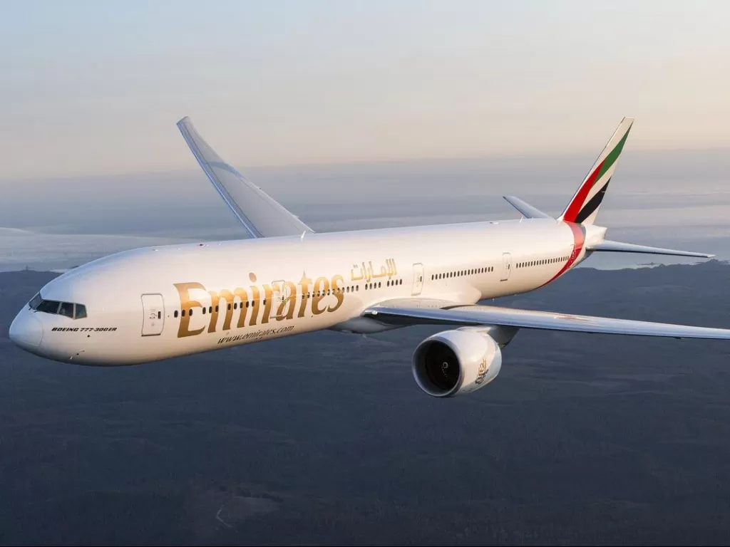 Ilustrasi pesawat Emirates. (photo/Instagram/@emirates)