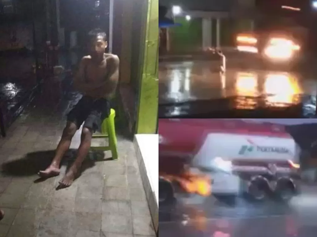 Lelaki masih hidup usai dilindas truk tangki Pertamina (Facebook)