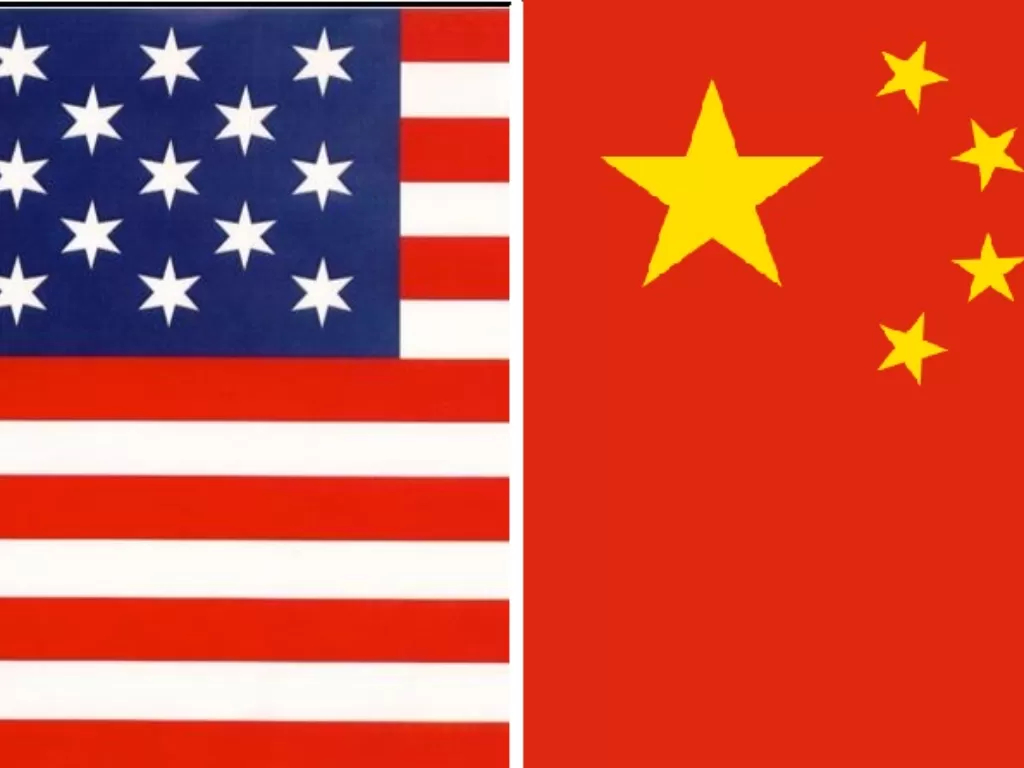Ilustrasi konflik Amerika-Tiongkok. (Istimewa).