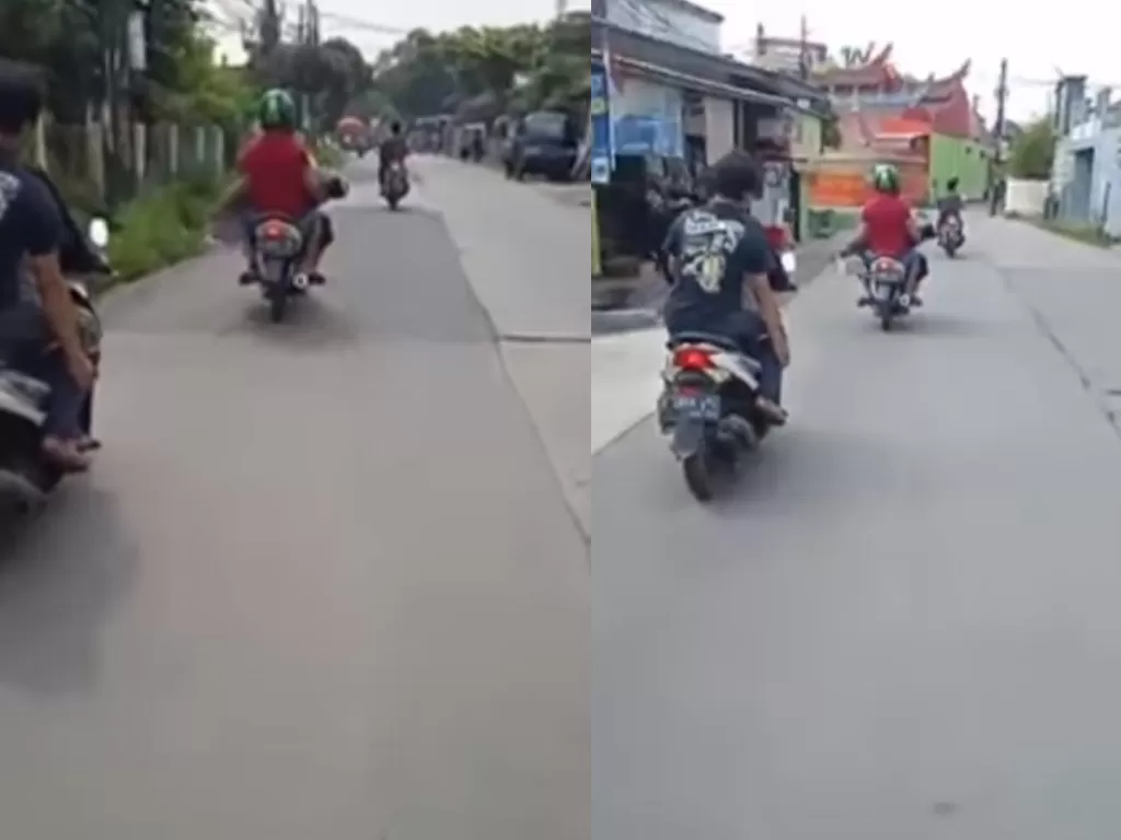 Jenazah di Bogor diangkut dengan motor (Facebook/Setiawan Nur)