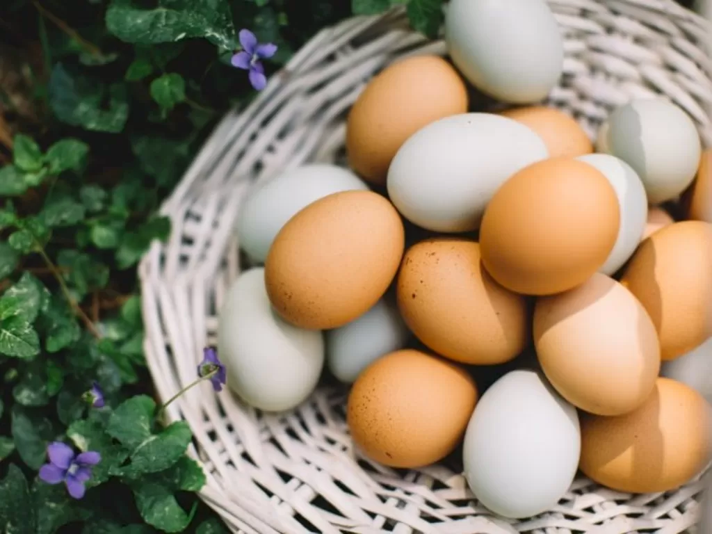 Telur ayam dan telur bebek. (Unsplash/@cbbuie)