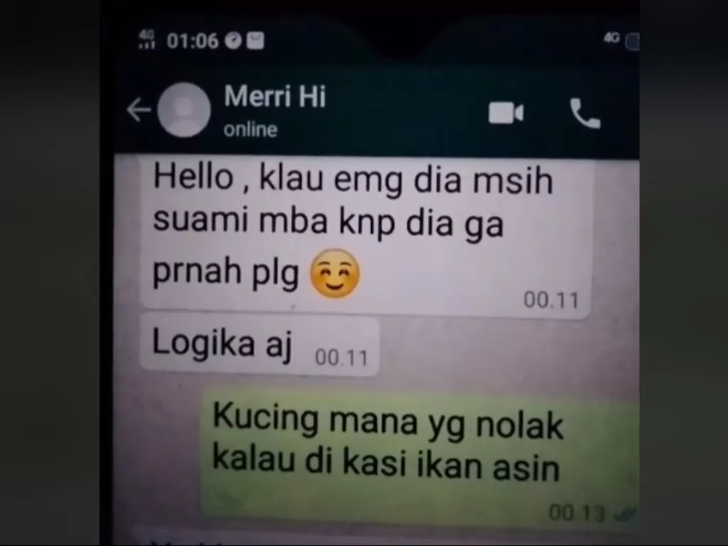 Istri sah ribut dengan pelakor di WhatsApp viral (Tiktok)
