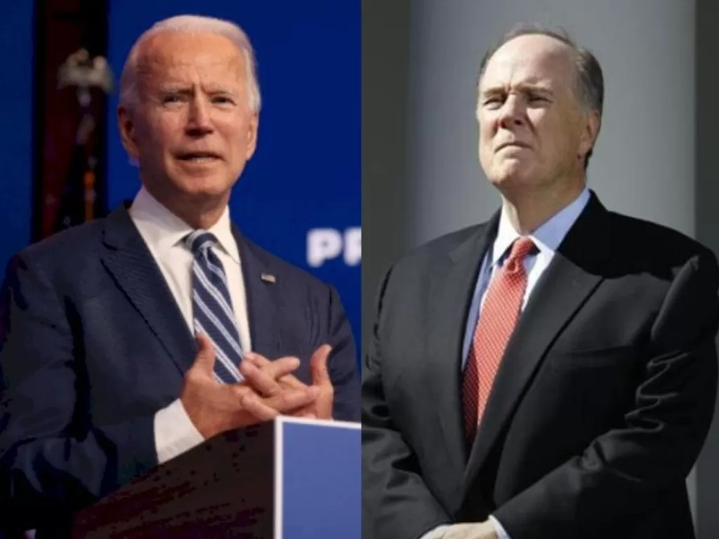 Presiden terpilih Joe Biden. (REUTERS/Jonathan Ernst), Tom Donilon (REUTERS/Larry Downing).