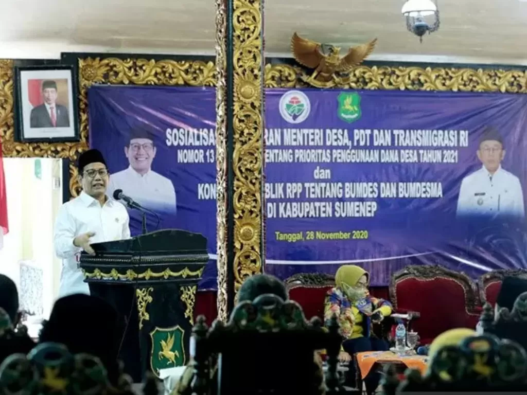 enteri Desa, Pembangunan Daerah Tertinggal dan Transmigrasi (Mendes PDTT) Abdul Halim Iskandar. (Photo/Antara/Dok. Kemendes)