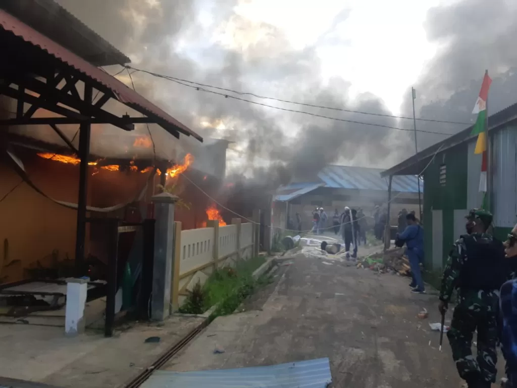 Kerusuhan di Boven Digoel Papua. (Dok. Humas Polda Papua).