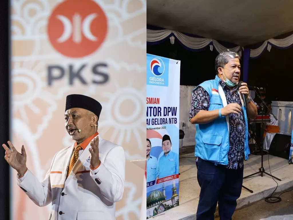 Kiri: Peluncuran logo baru PKS (ANTARA FOTO/M Agung Rajasa) / Kanan: Fahri Hamzah (Instagram/fahrihamzah)