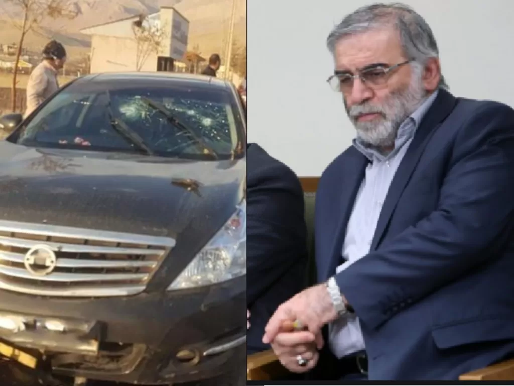 Mobil ilmuwan iran yang dihujani peluru (REUTERS), Mohsen Fakhrizadeh (Istimewa).