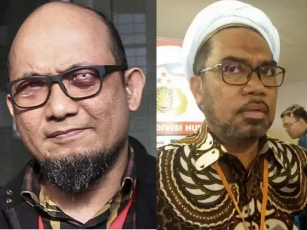 Kolase foto penyidik KPK Novel Baswedan dan Tenaga Ahli Utama Kantor Staf Presiden Ali Mochtar Ngabalin (ANTARA)
