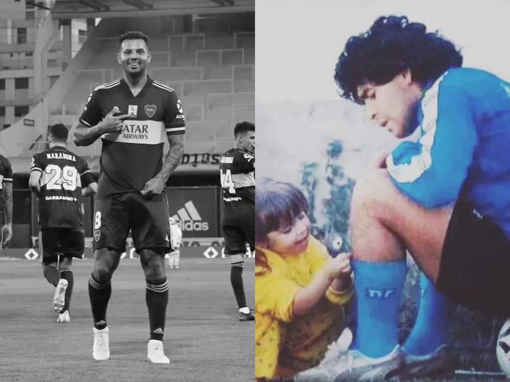 Edwin Cardona persembahkan gol untuk putri Maradona dan mendiang Maradona (Instagram/e.cardona10/dalmaradona)
