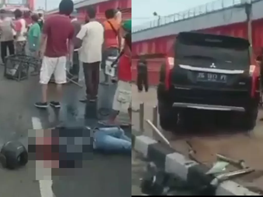 Korban kecelakaan maut di Jembatan Ampera Palembang (Foto: Tangkapan layar)