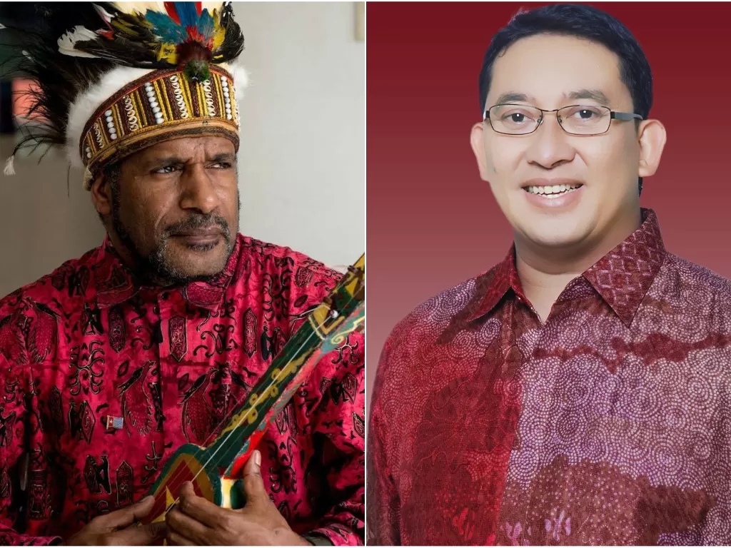 Benny Wenda jadi presiden sementara Papua Barat (kiri) dan Fadli Zon (kanan). (Foto: Facebook)
