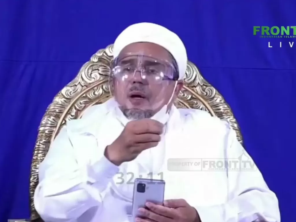 Habib Rizieq Shihab dalam Reuni 212 (Front TV)
