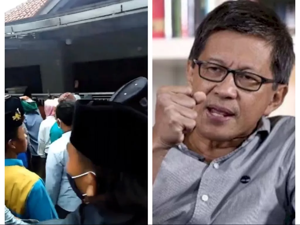Rocky Gerung komentari aksi massa yang menggeruduk rumah ibu Mahfud MD di Pamekasan, Madura. (Dok: Istimewa)