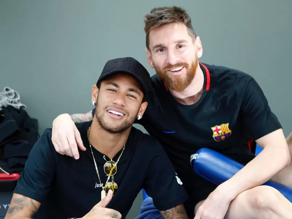Neymar dan Lionel Messi. (photo/Instagram/@neymarjr)