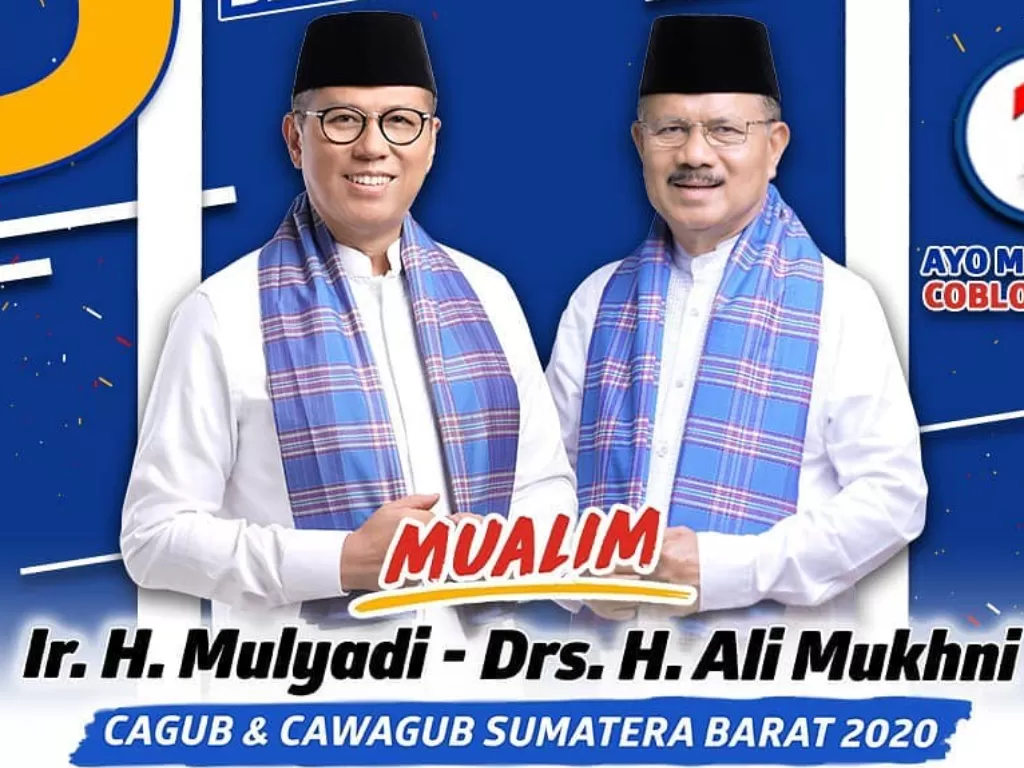 Mulyadi dan Ali Mukhni, paslon gubernur Sumbar. (instagram)