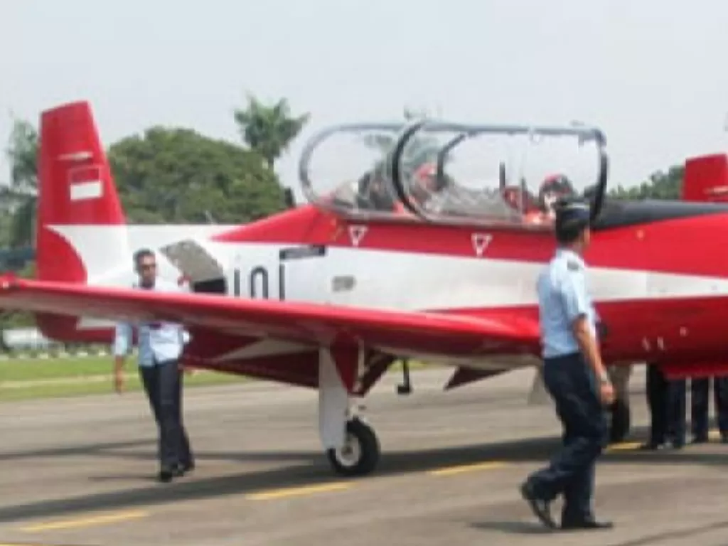 Dok Pesawat KT-1B Wong Bee. (ANTARA/Irsan Mulyadi)