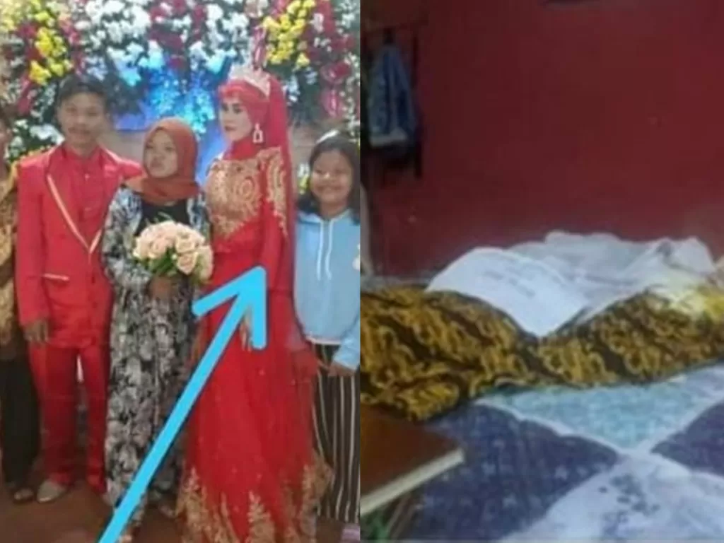 Pengantin wanita meninggal di hari pernikaha. (Facebook/Contonaa Erick)
