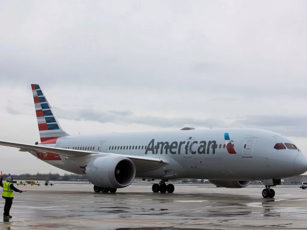 Potret pesawat American Airlines. (REUTERS/RACHEL WISNIEWSKI)