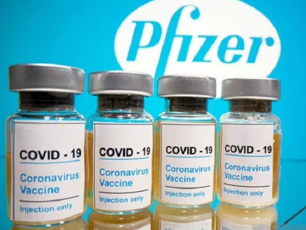 Vaksin Covid-19 Pfizer . (Antara).