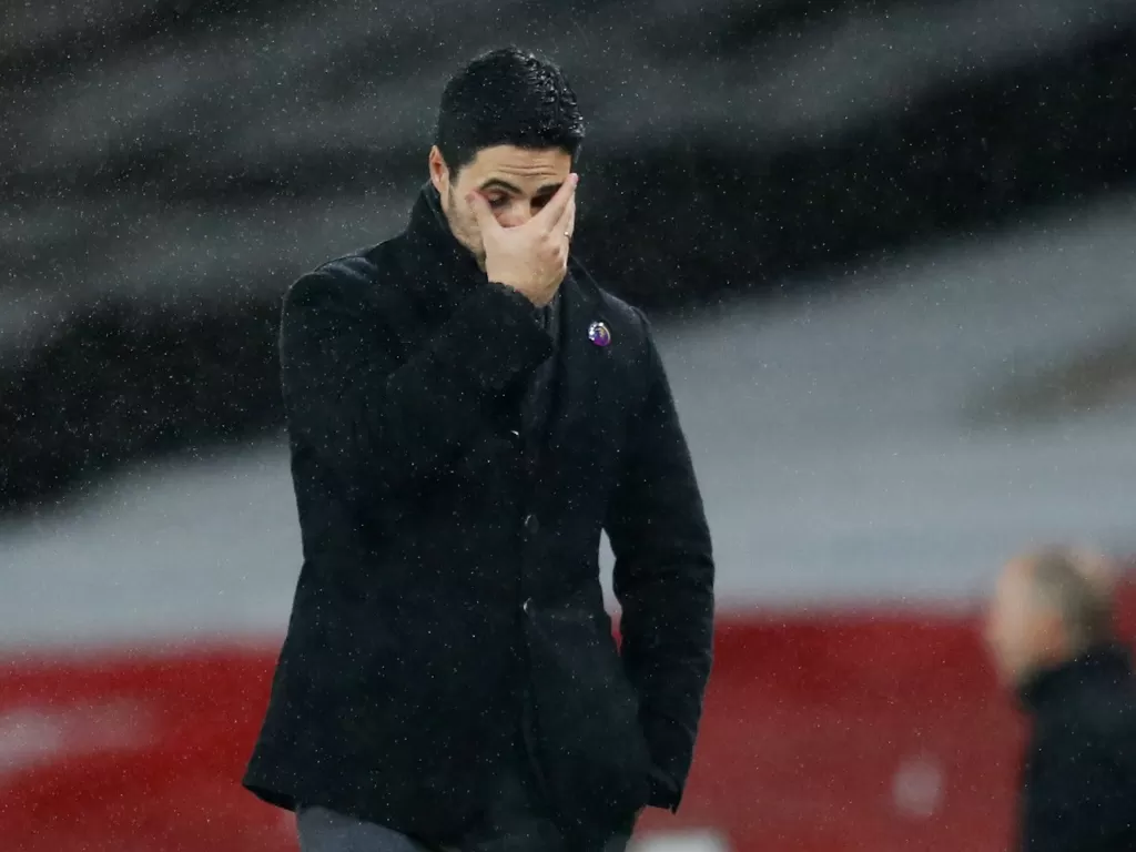 Pelatih Arsenal Mikel Arteta. (REUTERS/Catherine Ivill)