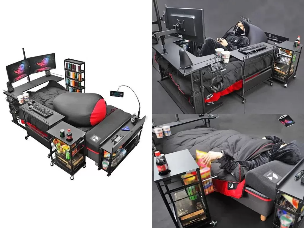 Tempat tidur gaming buatan perusahaan furnitur Jepang (photo/Bauhutte via. Japan Inside)