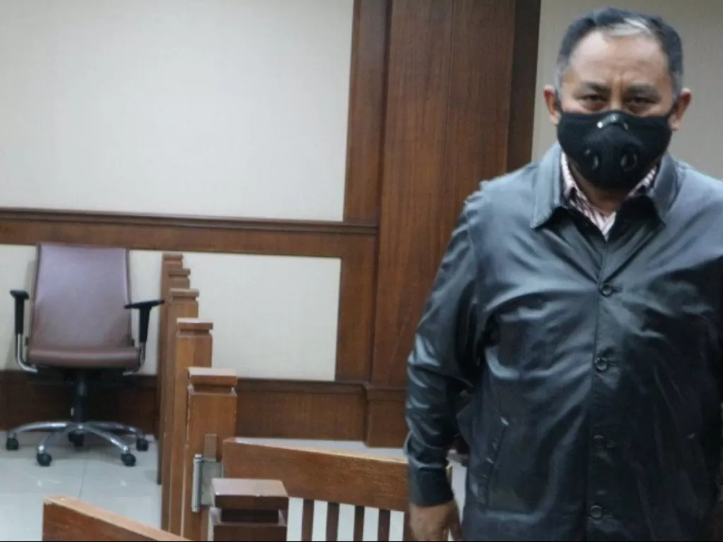 Mantan Presiden Partai Keadilan Sejahtera Luthfi Hasan Ishaaq mengajukan peninjauan kembali di pengadilan Tindak Pidana Korupsi (Tipikor) Jakarta, Rabu (16/12/2020). (ANTARA/Desca Lidya Natalia)