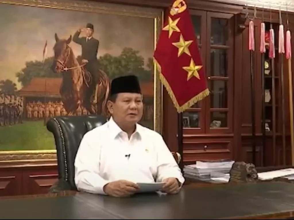 Meneri Pertahanan Prabowo Subianto (Youtube/ Perpustakaan Nasional RI)