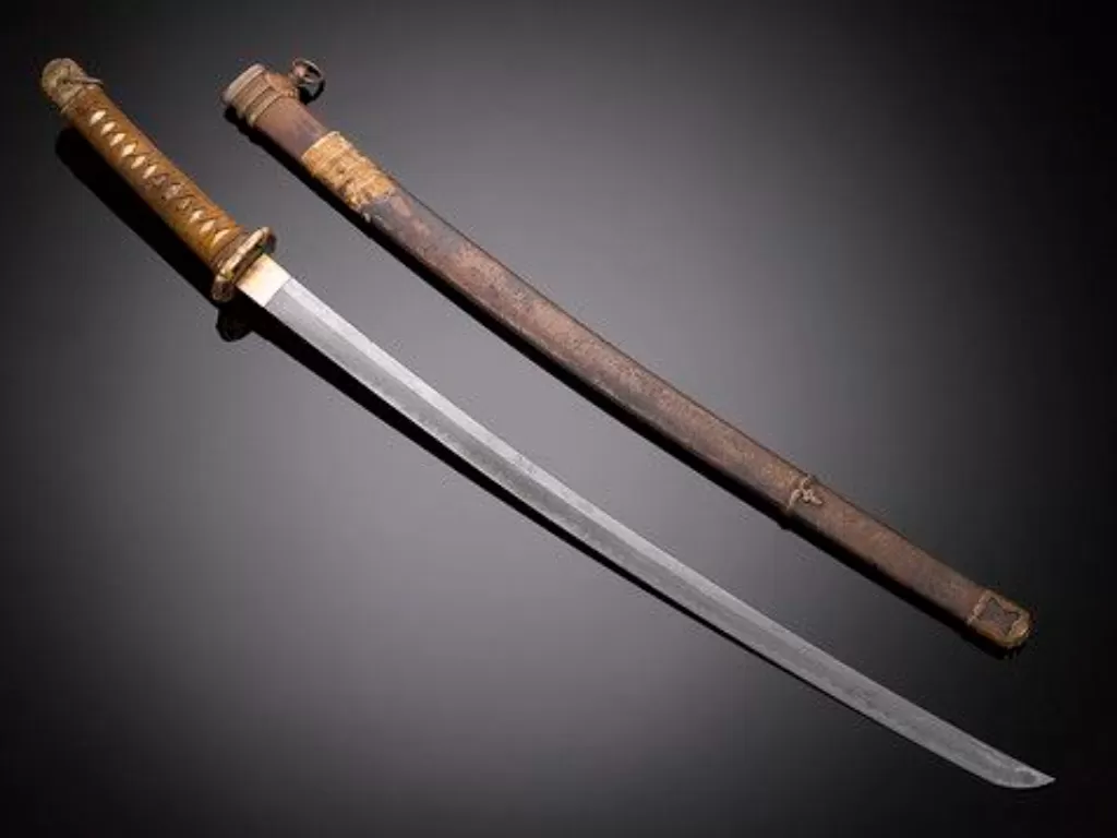 Ilustrasi pedang katana. (Pinterest/M.S. Rau)