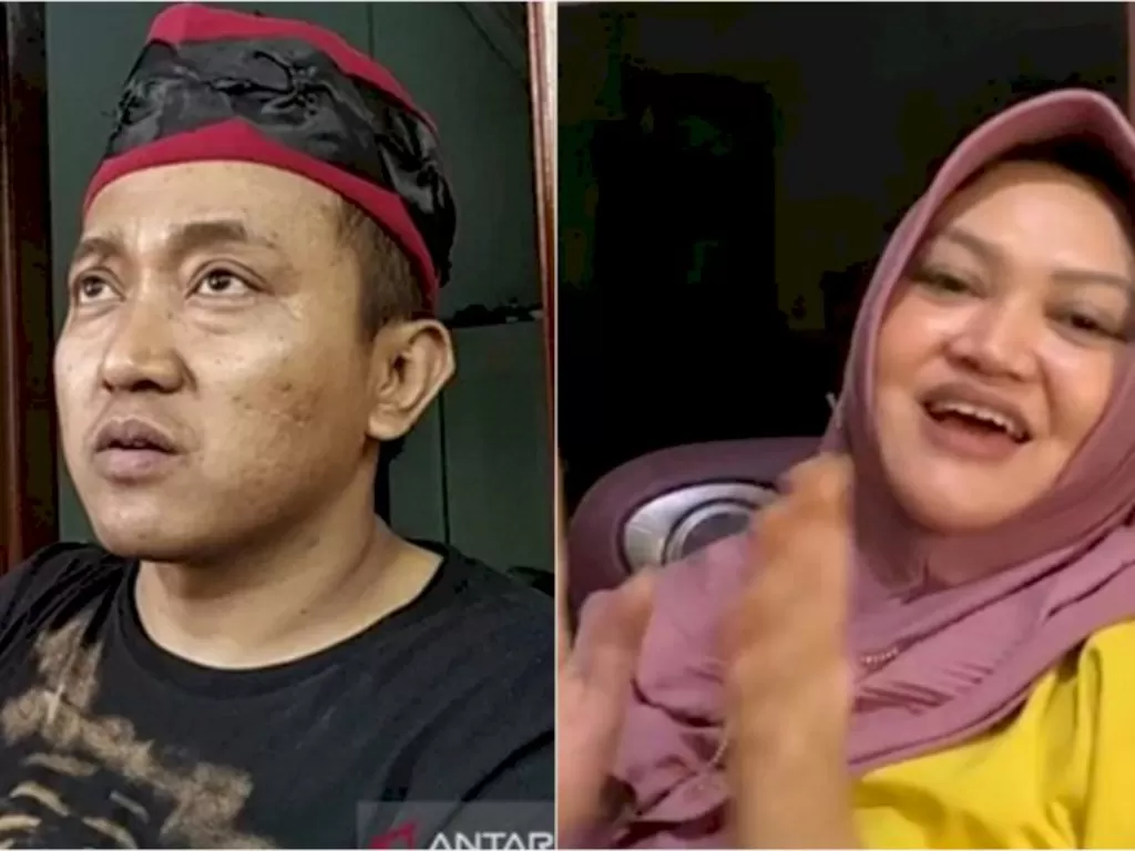 Kiri: Suami Lina Jubaidah, Teddy Pardiyana. (ANTARA/Bagus Ahmad Rizaldi). Kanan: Lina Jubaedah (Instagram/@rizkyfbian).