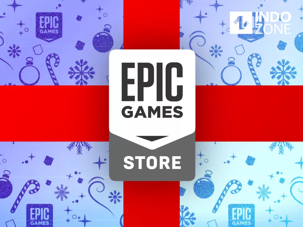 Ilustrasi logo situs toko game Epic Games (Ilustrasi/INDOZONE/Ferry Andika/Epic Games)