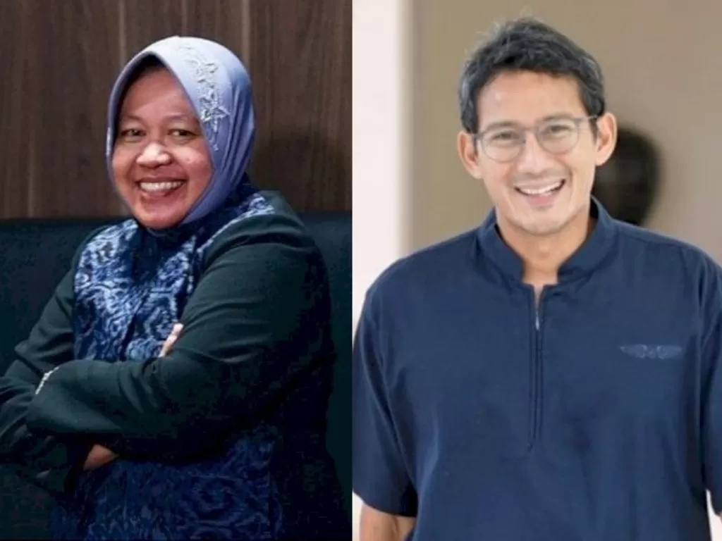 Deretan Menteri baru pilihan Jokowi hasil reshuffle kabinet. (Instagram/tri.rismaharini/sandiuno)