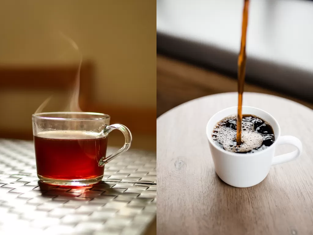 Teh hitam dan kopi hitam (Pexels/Julia Sakelli/Andrew Neel)