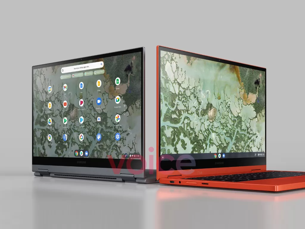 Tampilan laptop Samsung Galaxy Chromebook 2 terbaru (photo/Voice/Evan Blass)
