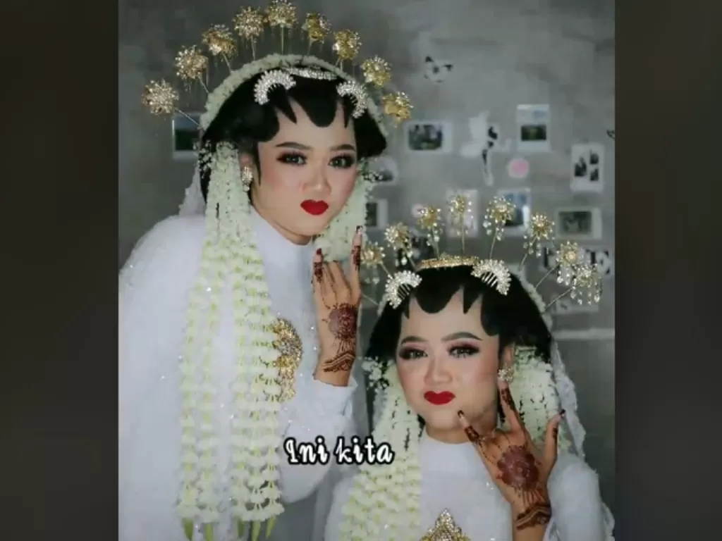 Wanita kembar nikah barengan viral (Tiktok)