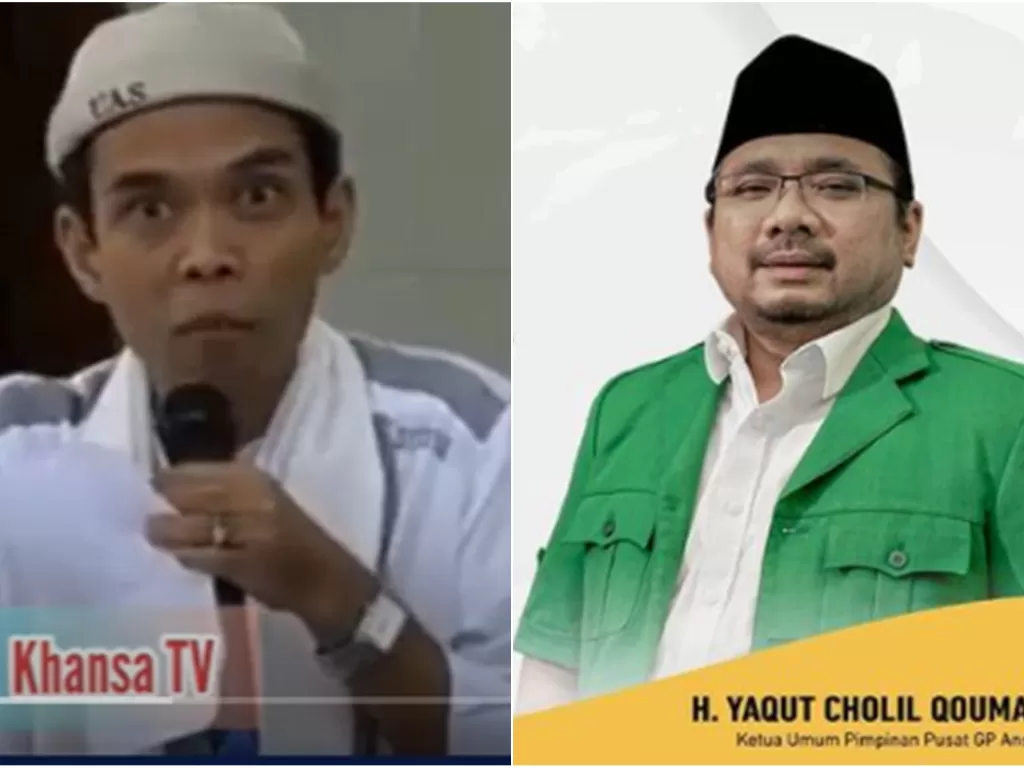 UAS bilang Ahmadiyah bukan Islam. (YouTube KhansaTV Asli/Instagram Yaqut Cholil Qoumas)