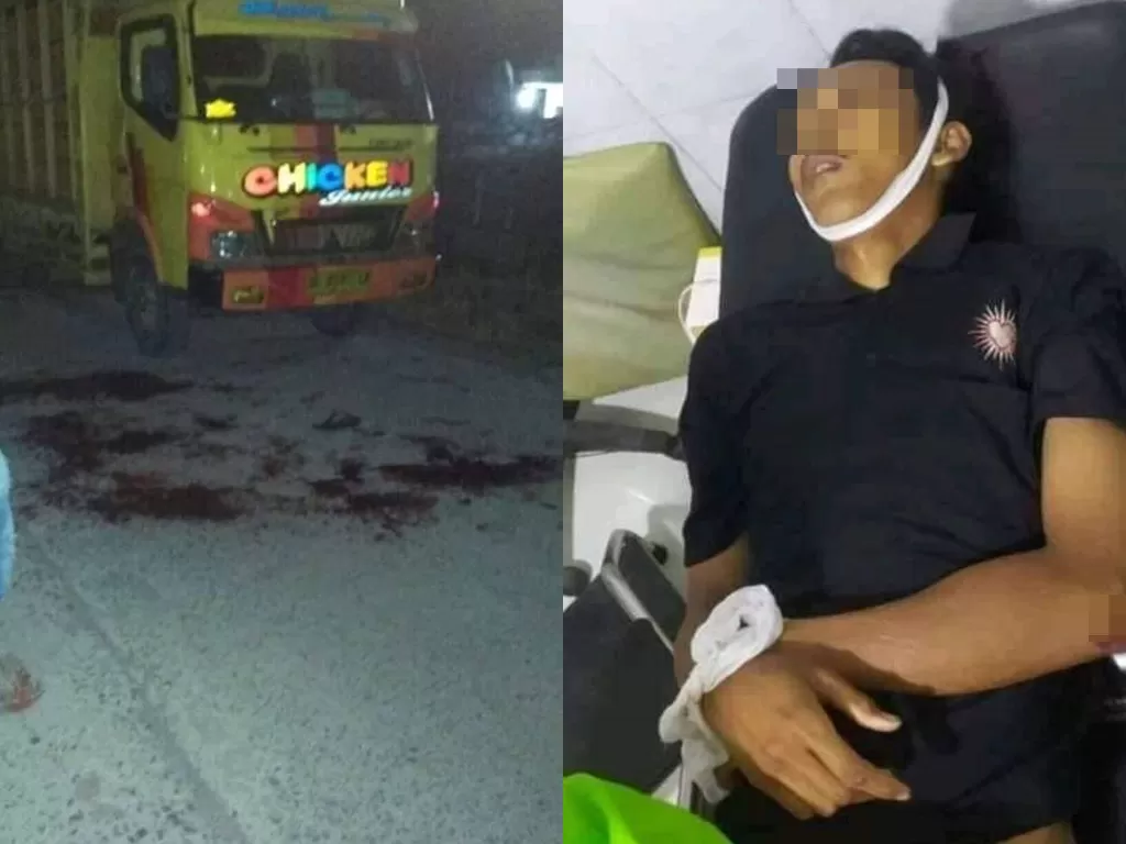 Jenazah Anggi Prayitno, sopir truk ayam yang ditembak begal di Lampung. (Facebook/Agus Amez)