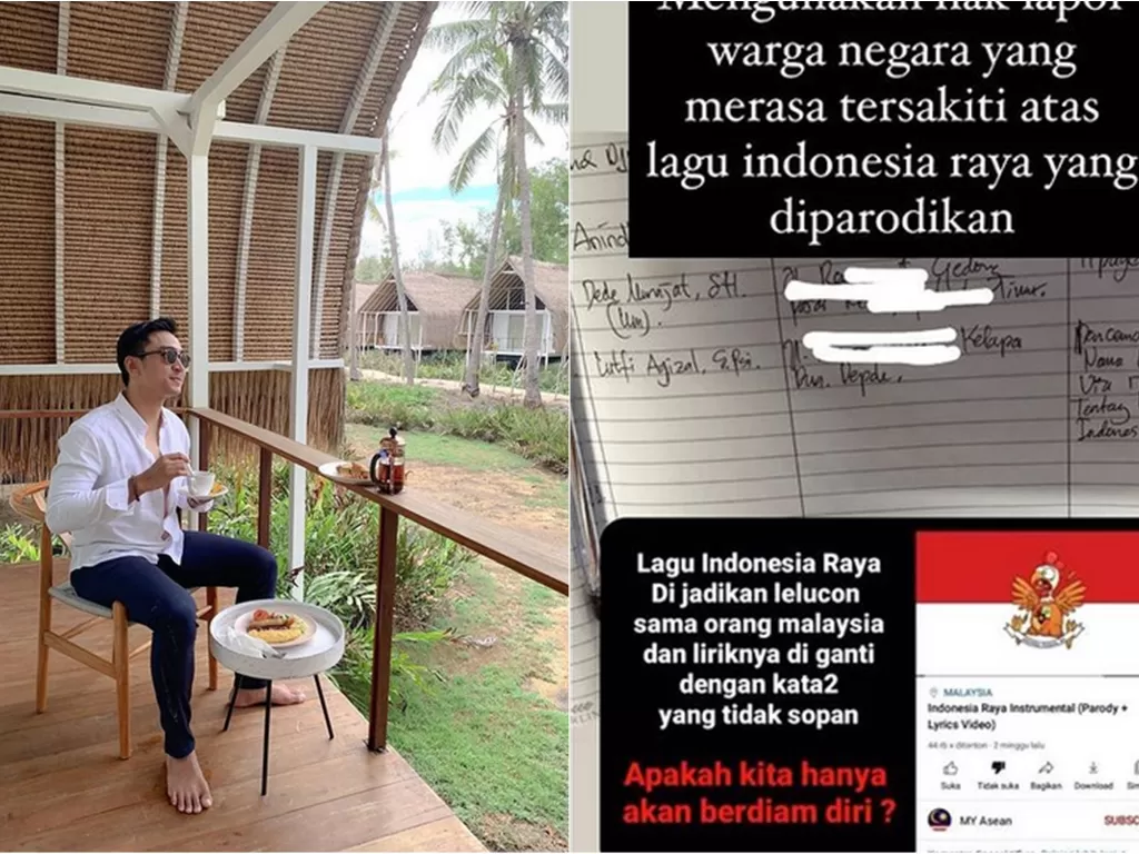 Lutfi Agizal disebut pansos gegara laporan kasus lagu Indonesia Raya. (instagram/@lutfiagizal)