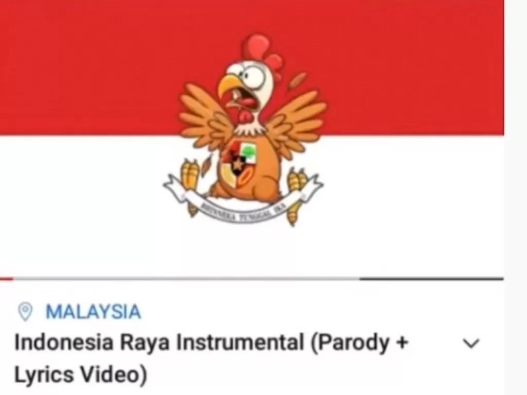 Tangkapan layar video YouTube lagu Indonesia Raya yang dipelesetkan. (Ist)