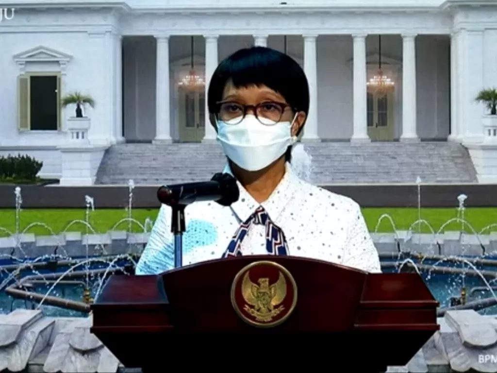 Menteri Luar Negeri RI Retno Marsudi. (Foto: Tangkapan Layar Youtube Sekretariat Presiden)
