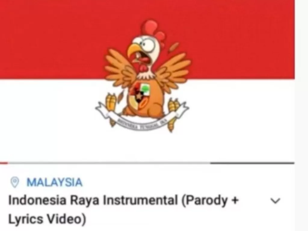 Tangkapan layar video YouTube lagu Indonesia Raya yang dipelesetkan. (Istimewa)