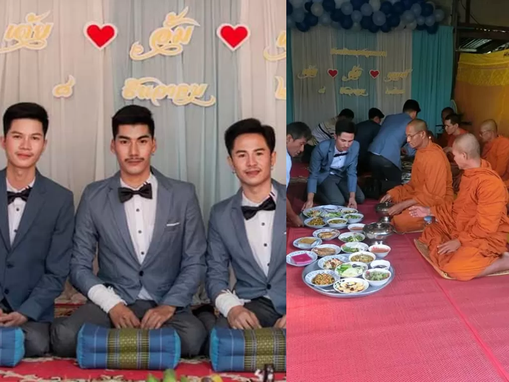 Cinta segitiga antara James Chandmthong, Nong Amsapchan, dan Nong Toei Buutawat. (Facebook/ Thanawat Dance)