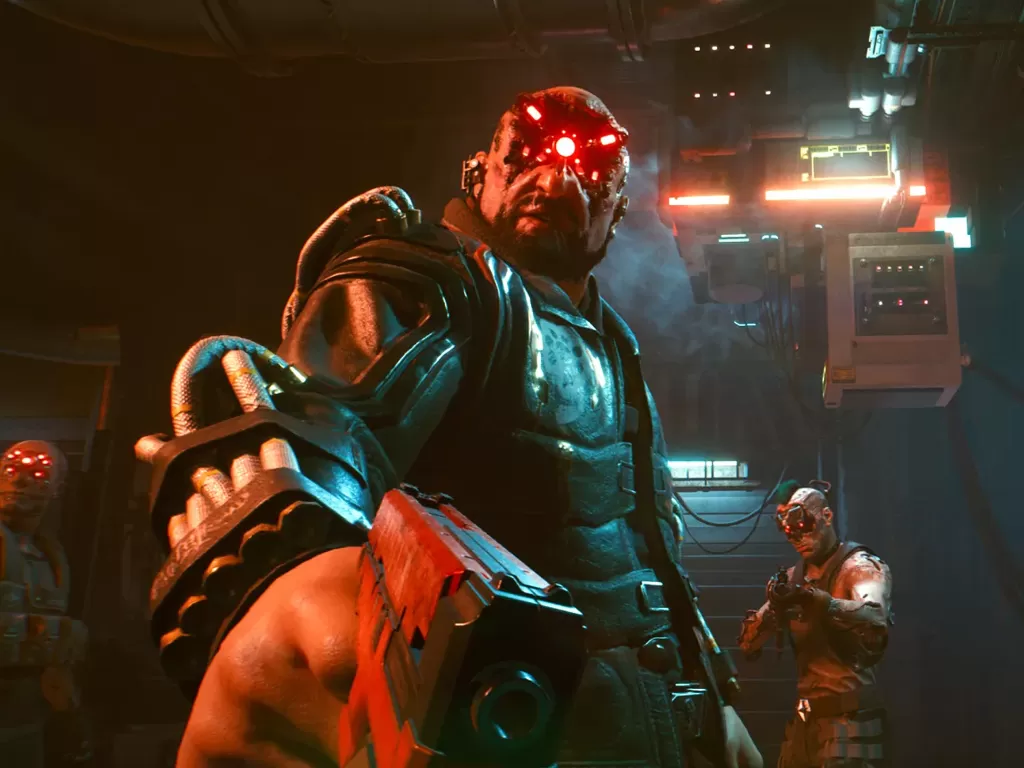 Salah satu karakter penjahat di Cyberpunk 2077 buatan CD Projekt Red (photo/CD Projekt Red)