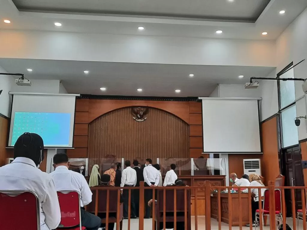Suasana persidangan praperadilan Rizieq Shihab di Pengadilan Negeri Jakarta Selatan, Senin (4/1/2020) (Foto: ANTARA/Laily Rahmawaty)