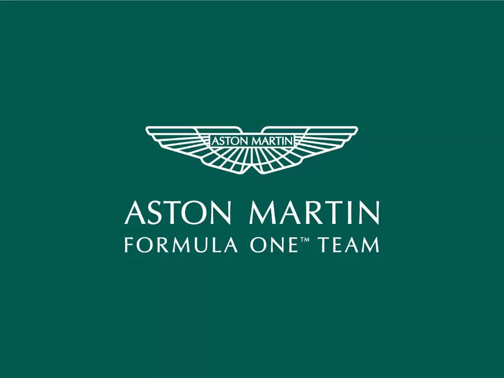 Logo pabrikan Aston Martin di F1. (photo/Twitter/@AstonMartinF1)