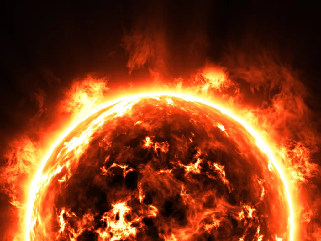 Ilustrasi tampilan permukaan Matahari (photo/Behance/Alien Planets)